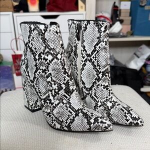 Snakeskin Ankle Boots